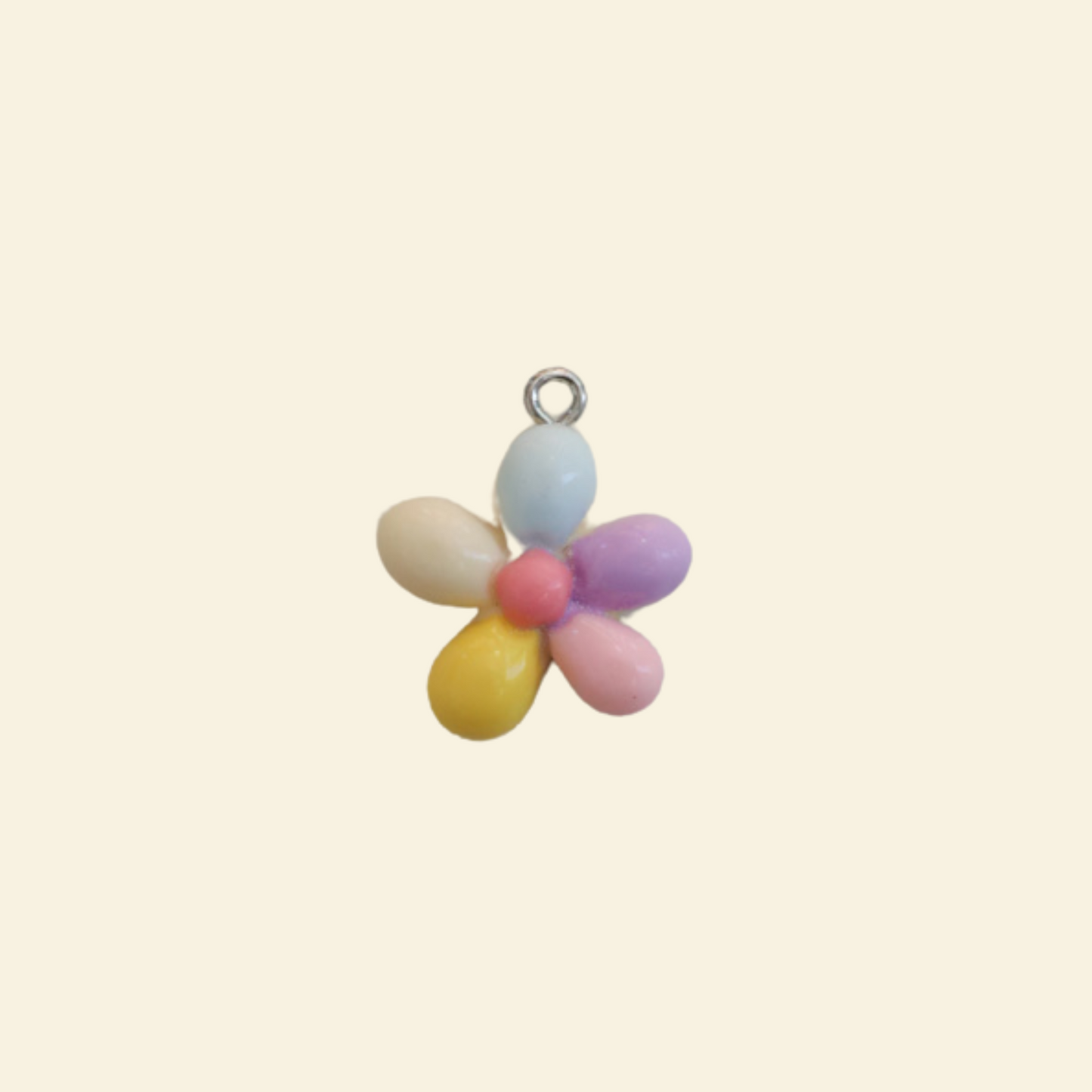 Breloque - Fleur multicolore