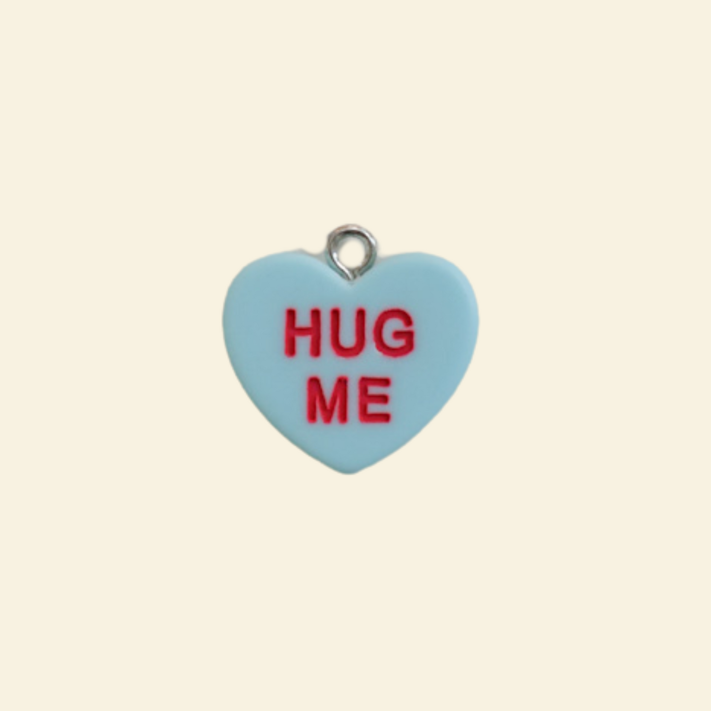 Breloque - Coeur HUG ME (Bleu)