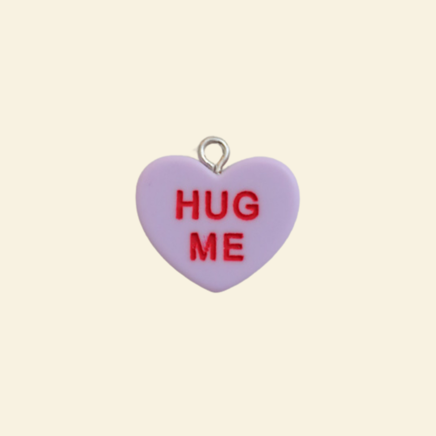Breloque - Coeur HUG ME (Parme)