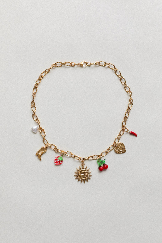 Collier breloques - Hot Cherry