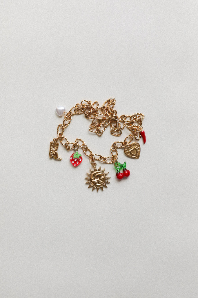 Collier breloques - Hot Cherry