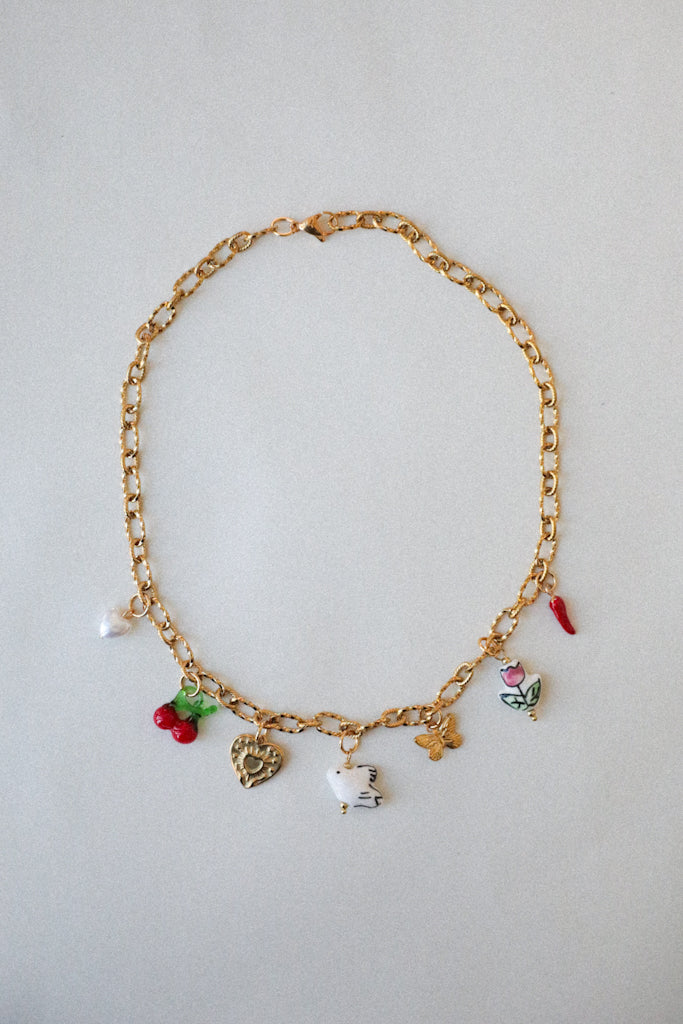 Collier breloques - Oiseau