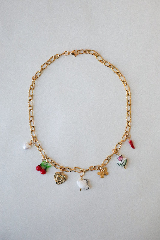 Collier breloques - Oiseau