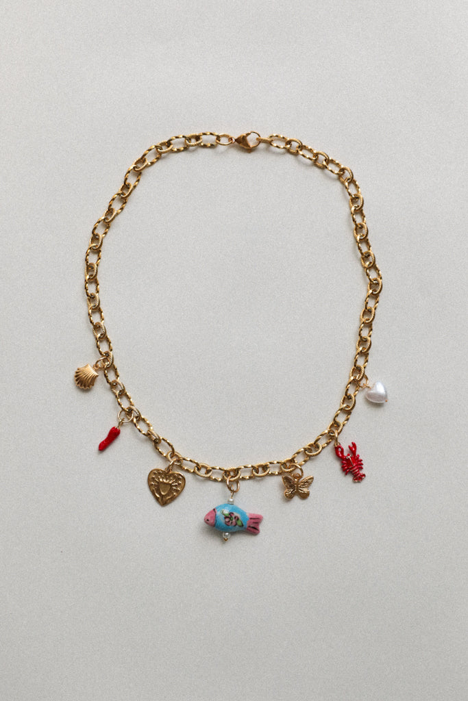 Collier breloques - Poinsettia
